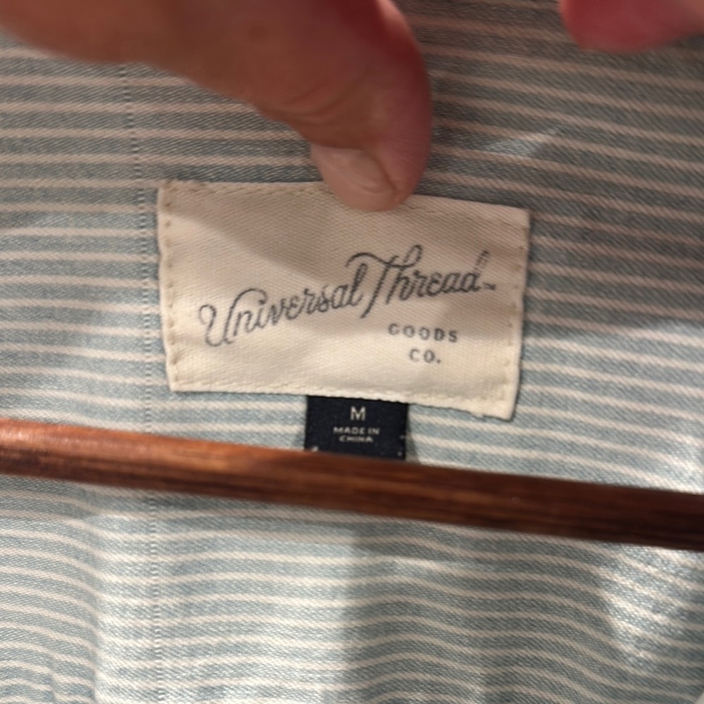 Universal Thread Light Blue Striped Jacket - image 2